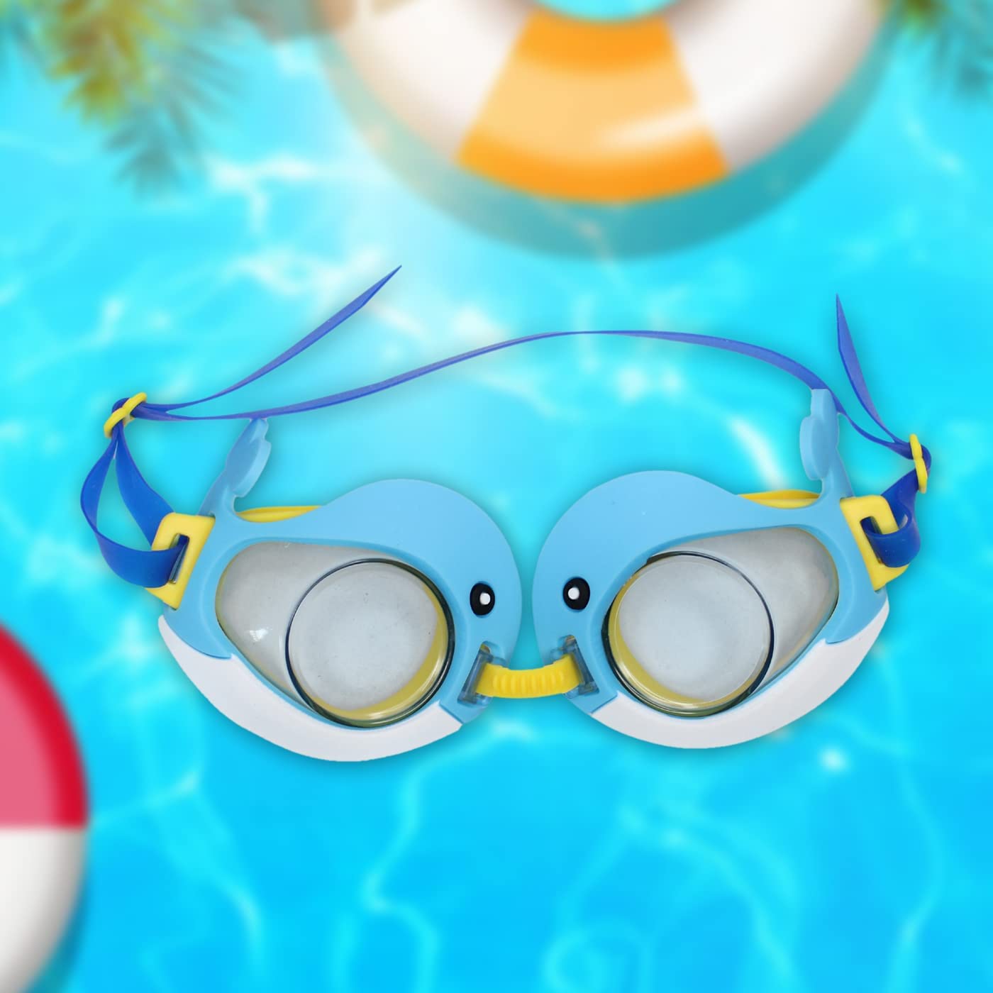 Raaya Kids Cartoon Adjustable Anti Fog Swimming Goggles Optical Reduce Glare Eye Wear (3-8 yr) 1 Pcs-image-44