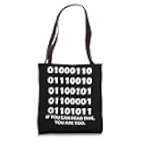 Binary Code Geek, Funny Computer Programmer, Developer Tote Bag