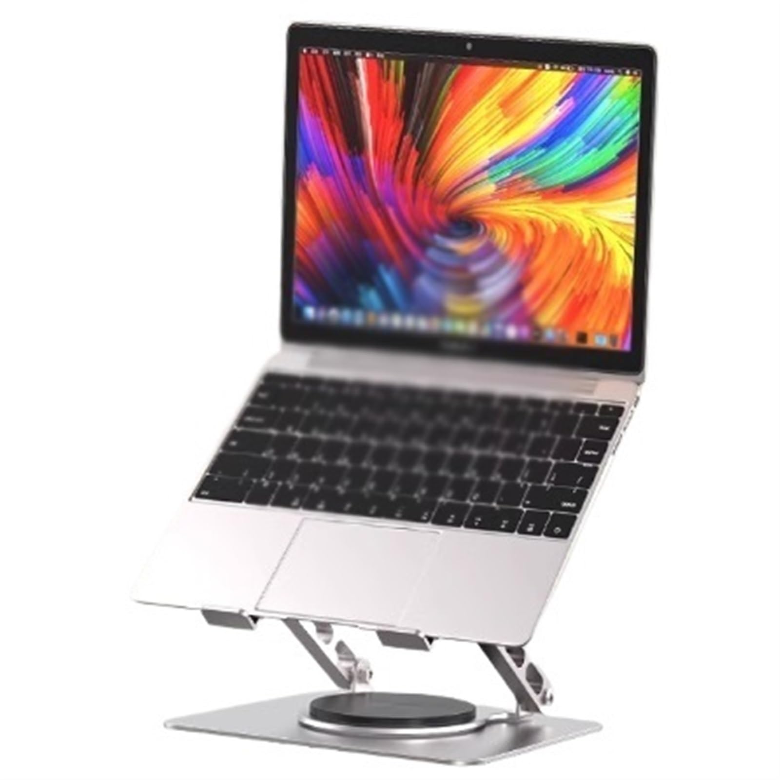 Soporte for computadora portátil de escritorio giratorio de 360°, soporte plegable portátil for computadora portátil, disipación rápida del calor, ergonómico, acero al carbono, for productos de hasta