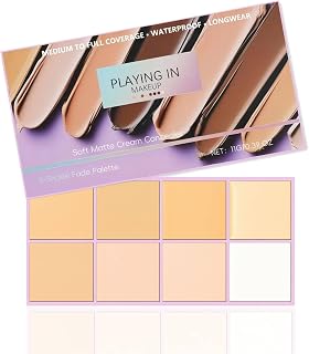 Foeot Qiawi Instant Flawless Coverage Concealer, 8 Shade Fade Palette, Corrects Dark Circles Red Marks and Softens Fine Lines, Full Cover Concealer for Older Women and Young Women (Light Colour) Light colour.