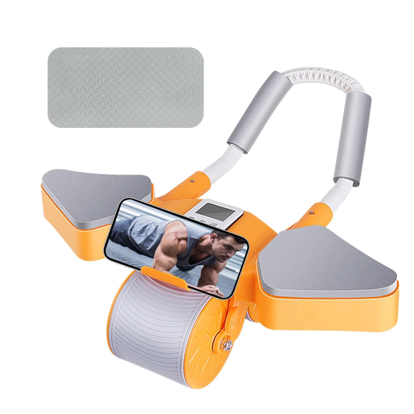 Ab Wheel Roller, rullo addominale con supporto per gomito | Fitness Roller Wheel Core Training - Ruota addominale per gli appassionati di fitness, impugnatura antiscivolo, comoda ruota addominale