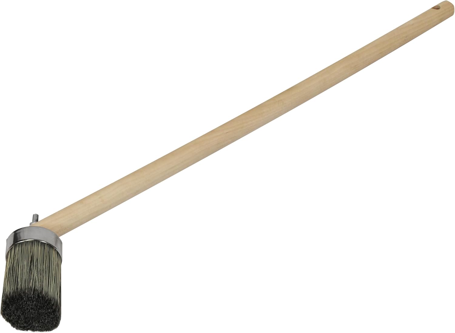 Faithfull FAIPBSTRIKER Striker Long Reach Paint Brush (Complete) - 50mm (2in) Angled Head, 60cm (24in) Wooden Handle, Black