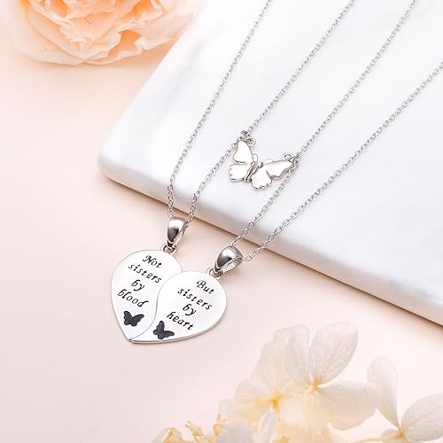 Miniatura 5 de Collar de plata de ley 925 con inscripción Always My Sister-Daughter-Mother Forever My Friend, con forma de corazón, para mujer, para regalar a