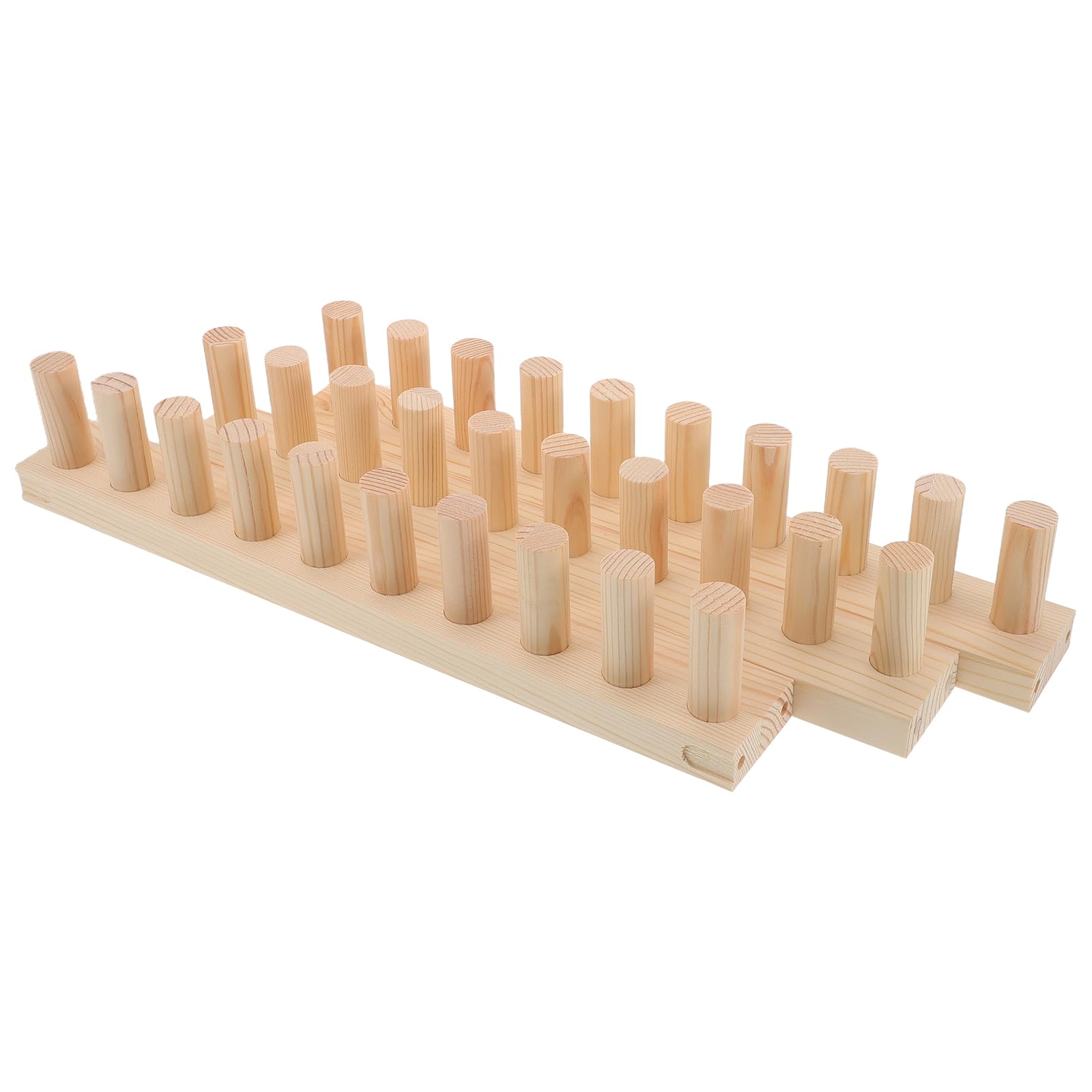 Tofficu Telaio per Maglieria a Mano in Legno Modulare 115x7 Cm, Set per Coperte a Maglia Grossa, Strumento per Tessitura DIY per Principianti e Laboratori Creativi a Casa e Scuola