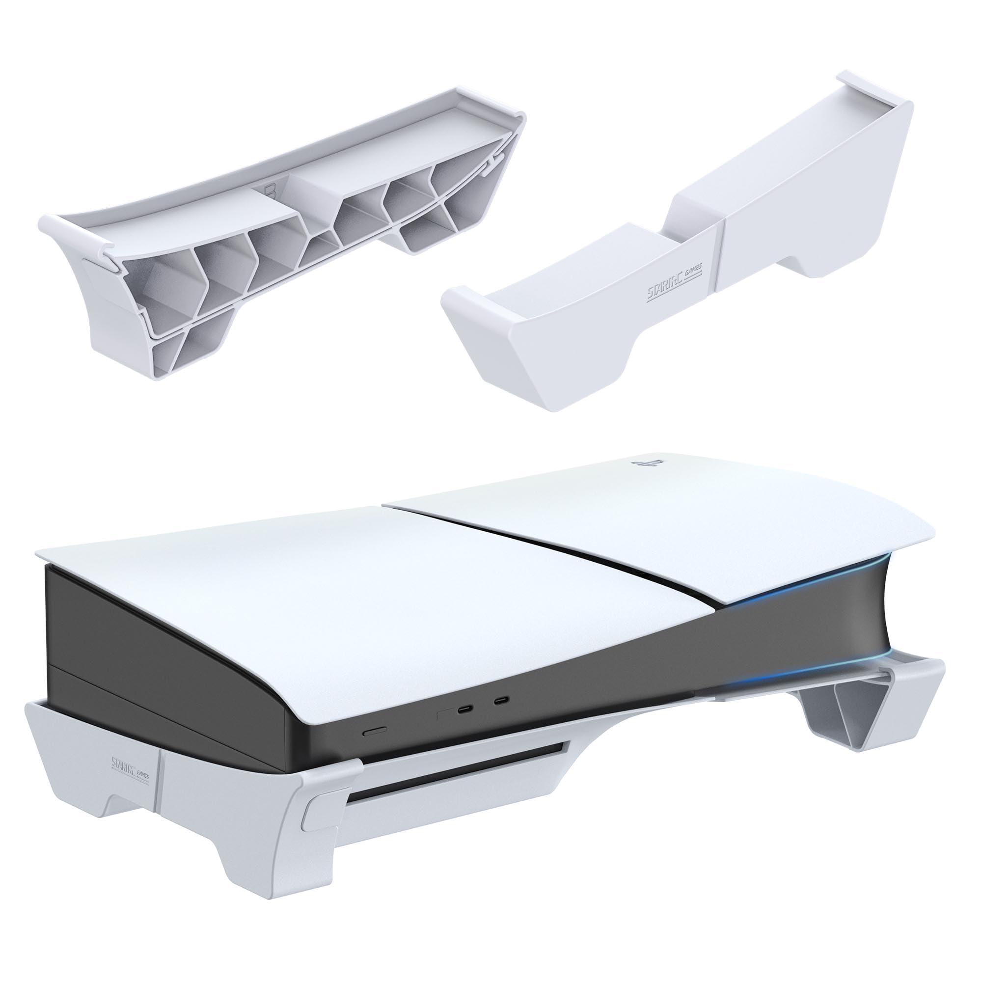Horizontal Stand for PS5 Pro/PS5 Slim Console, Flat Base Stand Stable Accessories for PlayStation 5 Slim/Pro Disc & Digital Edition (Not for PS5)