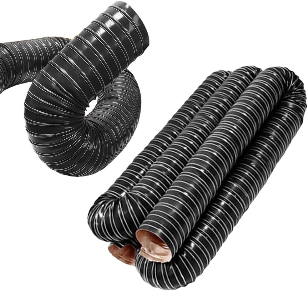 Flexible Car Air Duct Hose - 6.6ft Silicone Cooling Ducting, 2" Blower Exhaust Fan Hose, Heat Resistant Brake Exhaust (32mm, 1.25") for Enhanced Airflow & Performance