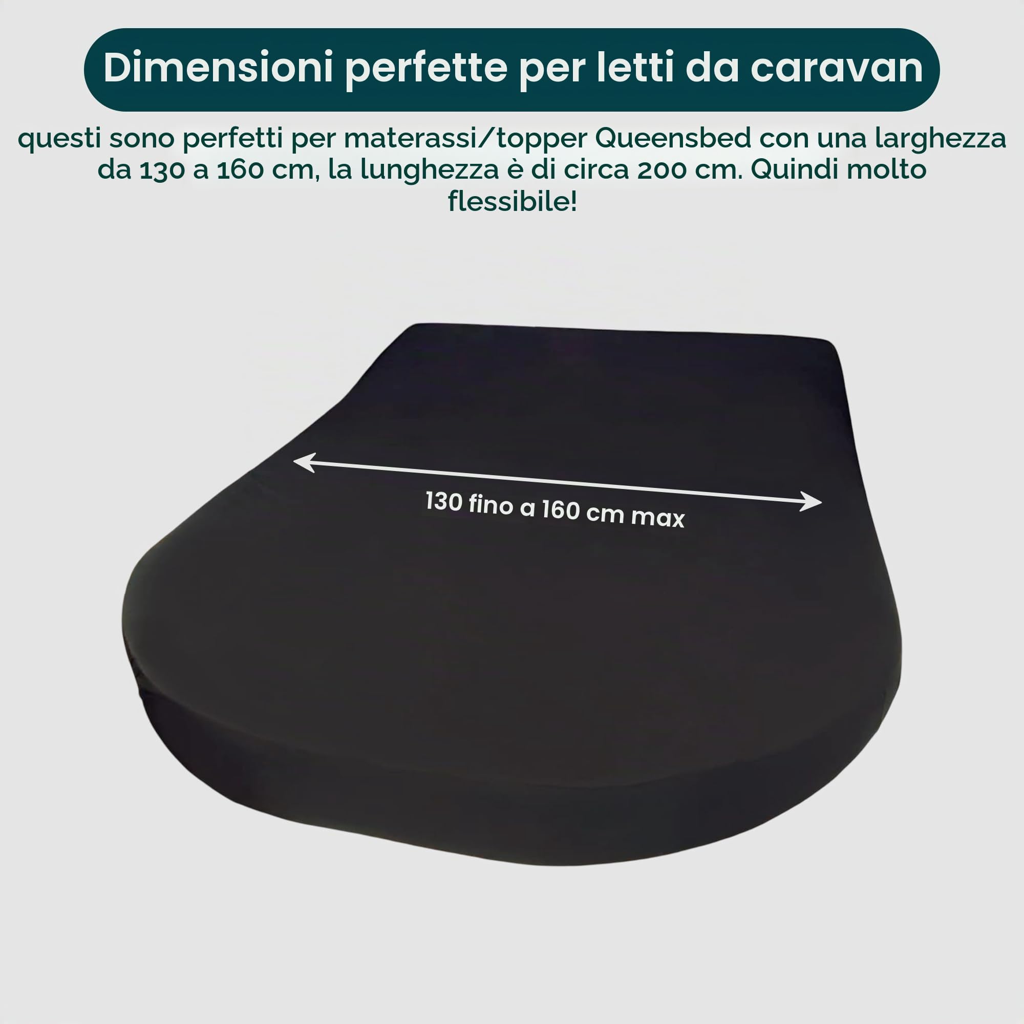 Lenzuola Prontoletto Camper 3 pezzi - 2 Lenzuola + 1 Coprimaterasso Camper- Materassi per Camper - Accessori per Camper - Letti Francesi - Lenzuola Camper - Oeko-TEX - 100% Cotone