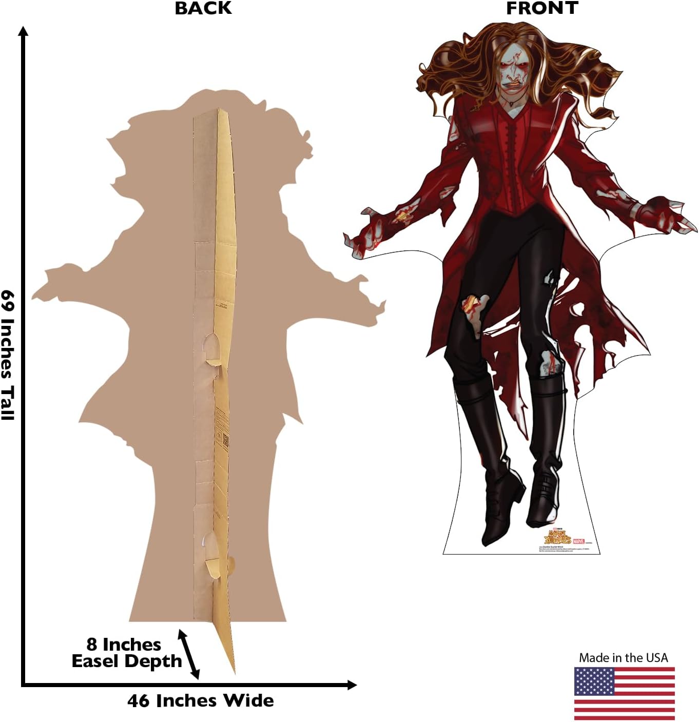 Cardboard People Zombie Scarlet Witch Life Size Cardboard Cutout Standup - Marvel Zombies (Animated TV Miniseries)