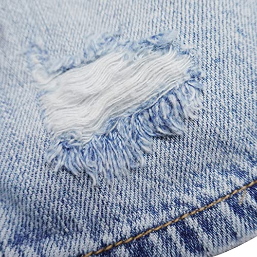 KIDSCOOL SPACE Baby Girls Boys Jeans Shorts,Ripped Simple Design Cute Summer Denim Pants4