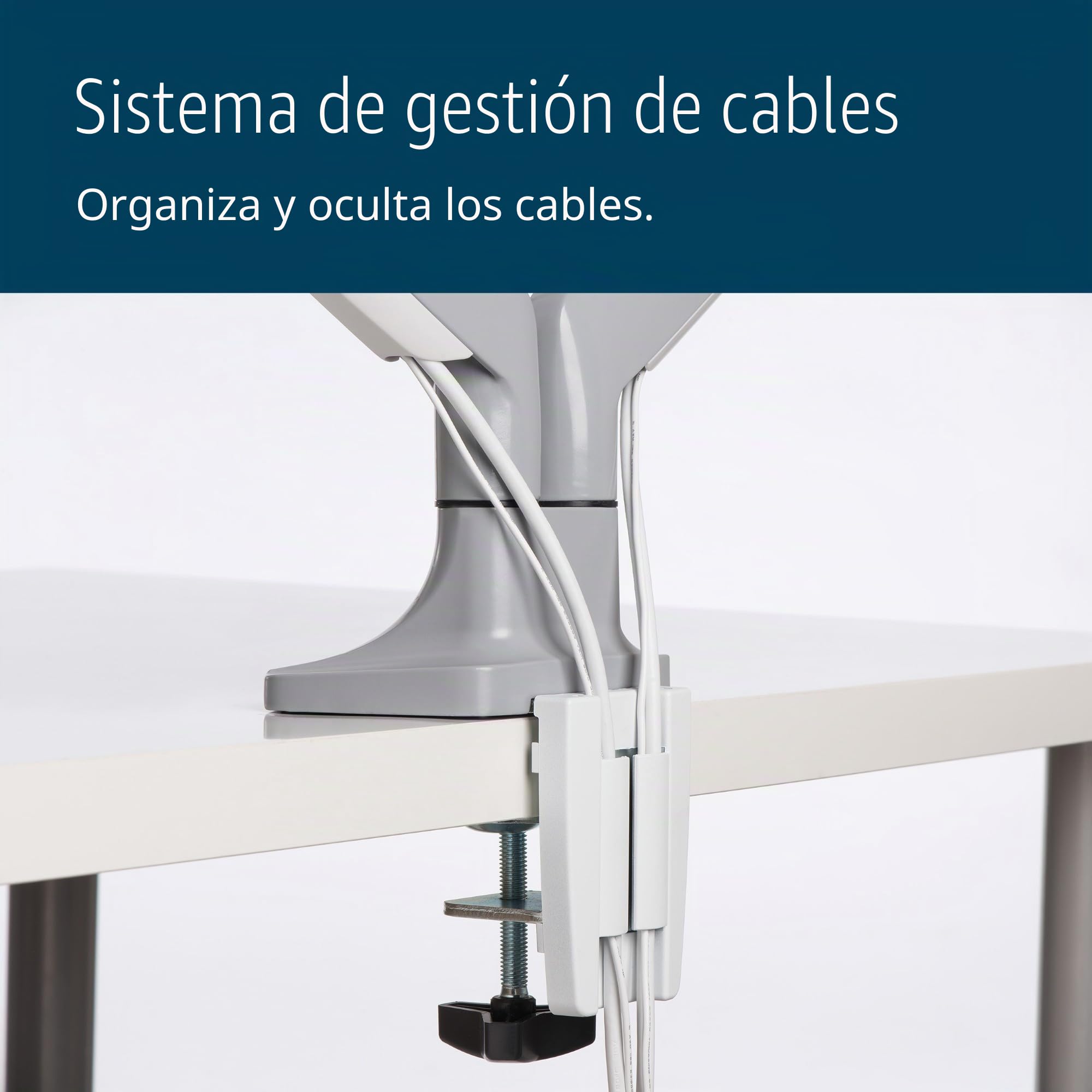 Kensington Brazo con Configuración VESA - Brazo para Un Monitor con Ajustes de Altura de Un Toque, Brazo para Un Monitor para Teletrabajo con Muelle de Gas, Gris (K55470EU)