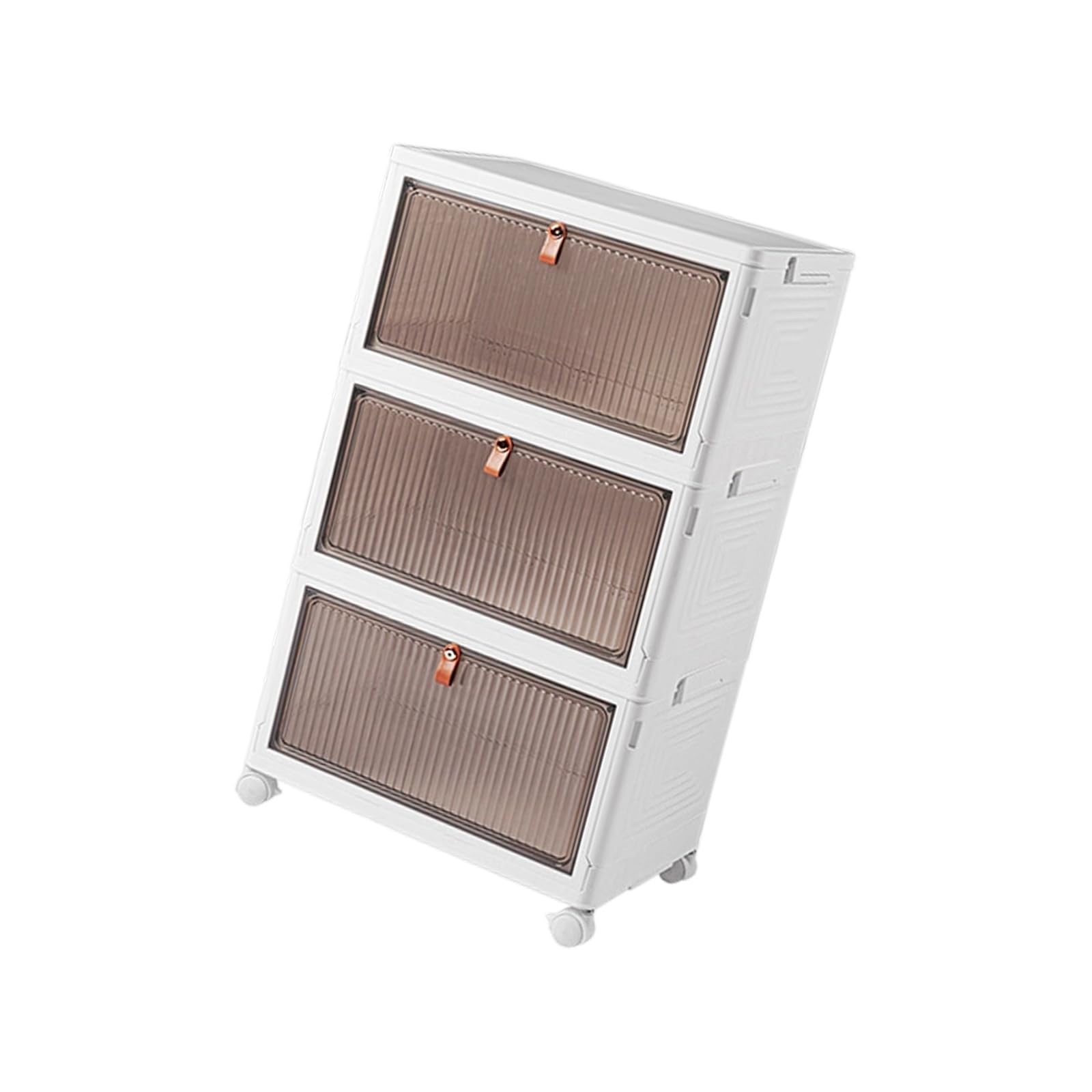 alloneslife Stackable Multiple Layer Storage Boxes Featuring Clear Lid and Wheel for Home Organization Efficiency Bin