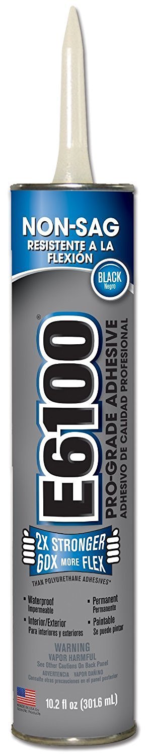 Eclectic Products 252031 2 Pack 10.2 oz. E-6100 Industrial Strength Adhesives Non-Sag, Black