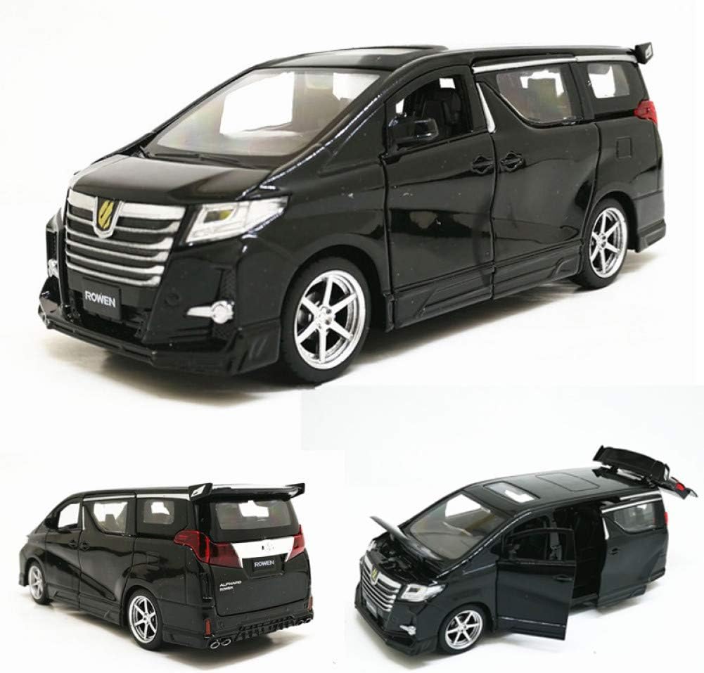 QAQW High Simitation 1:32 Toyota Alphard Mpv Model Alloy Pull Back Car Model 4 Open The Door With Sound Light Kids Toys