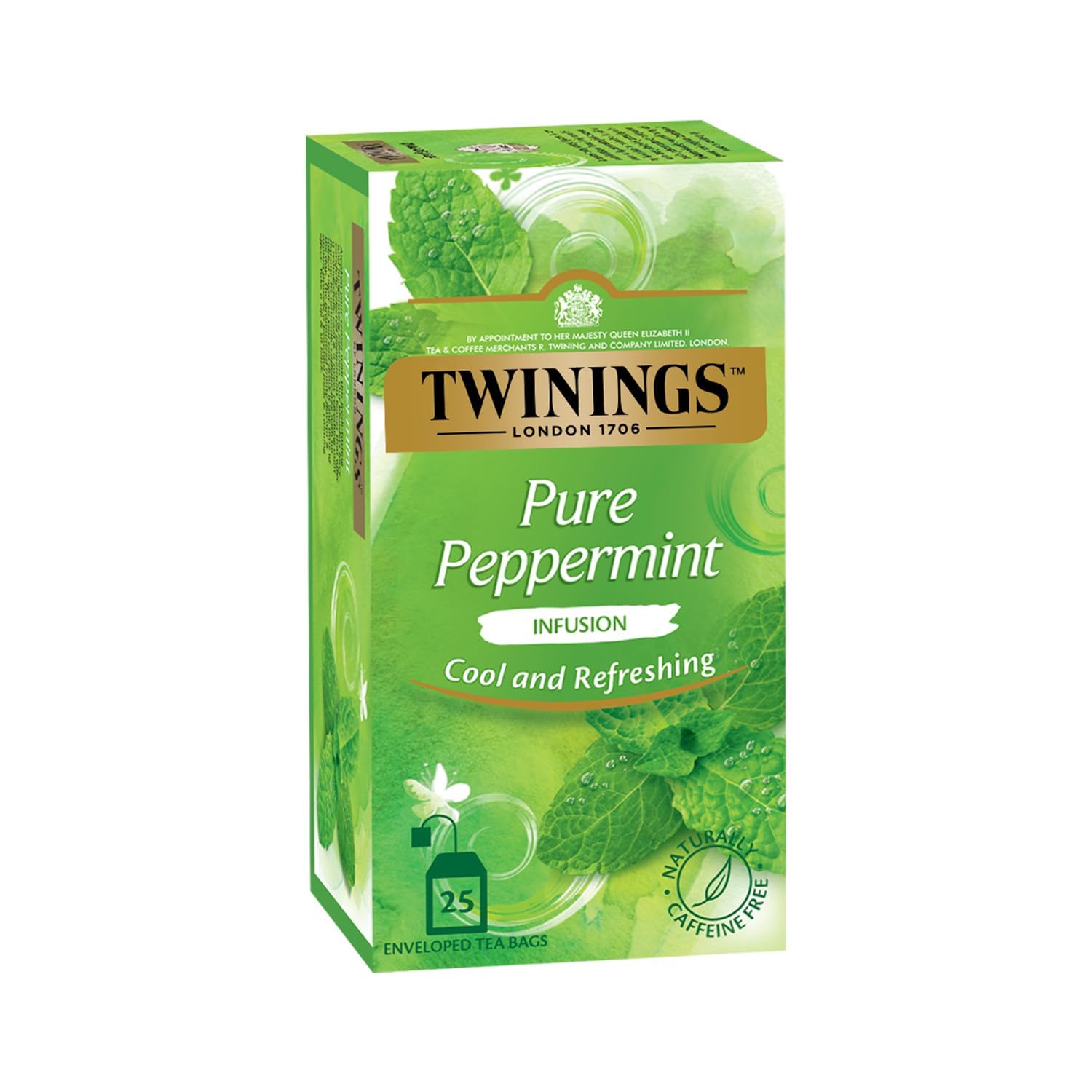 Twinings Peppermint, 25 Tea Bags, Green Tea, 50 Gram