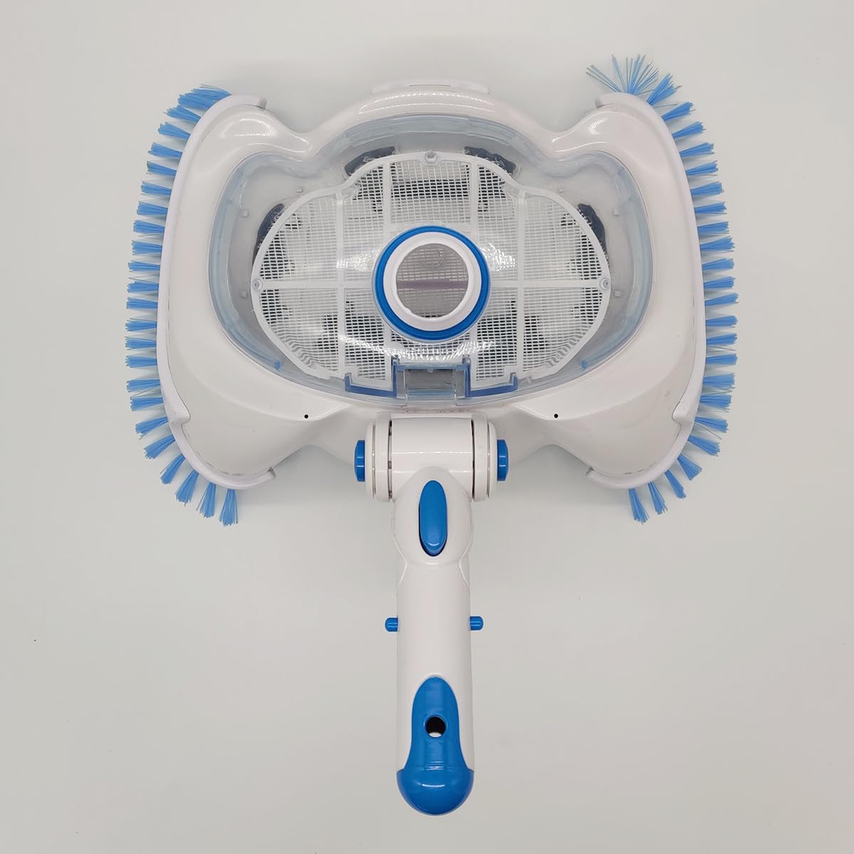 TOYANDONA Cabezal de Aspiradora para Piscina Cepillo de Cerdas Anguladas Tapa Transparente y Diseño Duradero para Limpieza de Paredes y Esquinas en Piscinas de Vinilo Enterradas y Elevadas