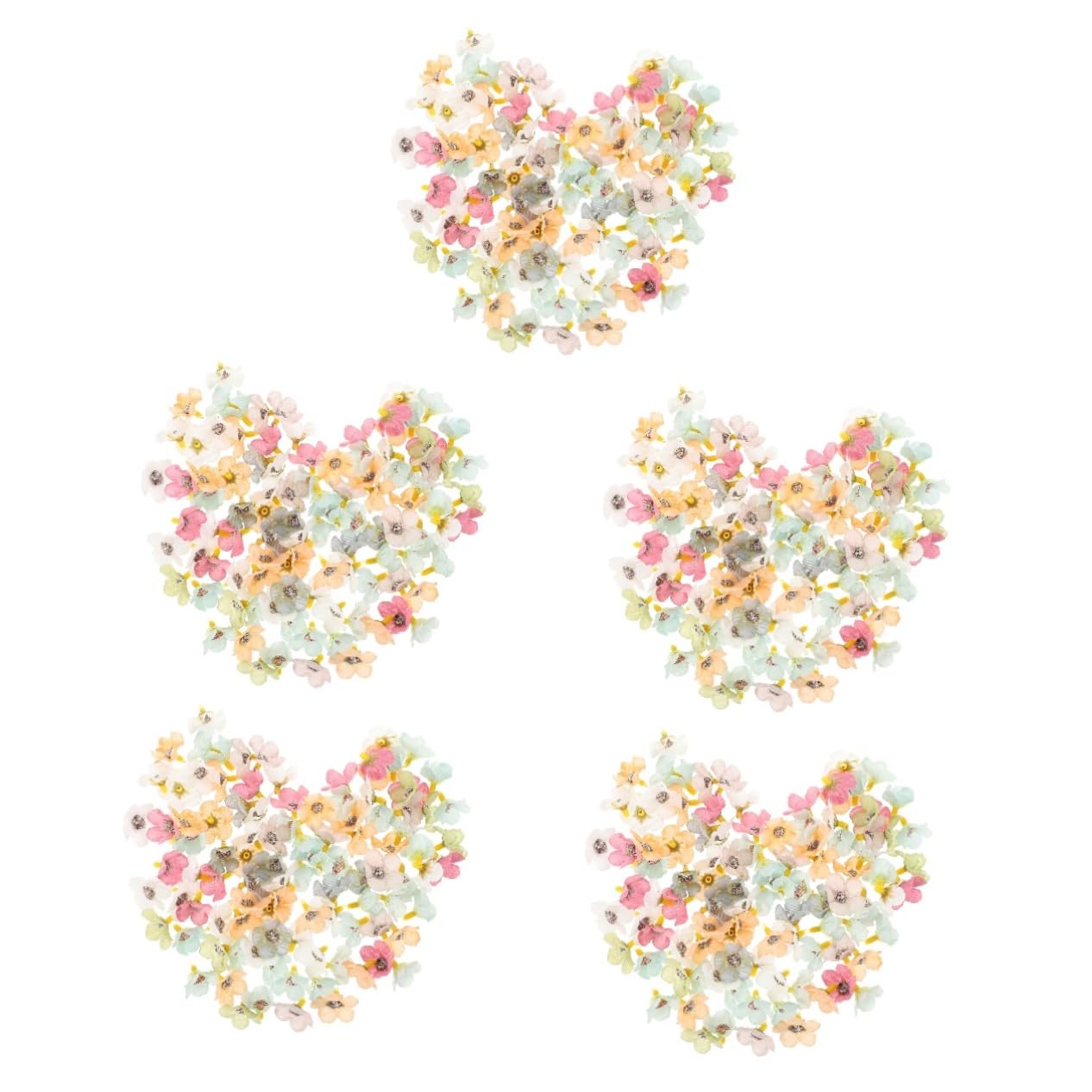 Abaodam 500pezzi Fiori Artificiali Mini Teste Per Decorazioni Fai Da Te Da Misura Piccola Per Matrimoni e Feste e Riutilizzabili