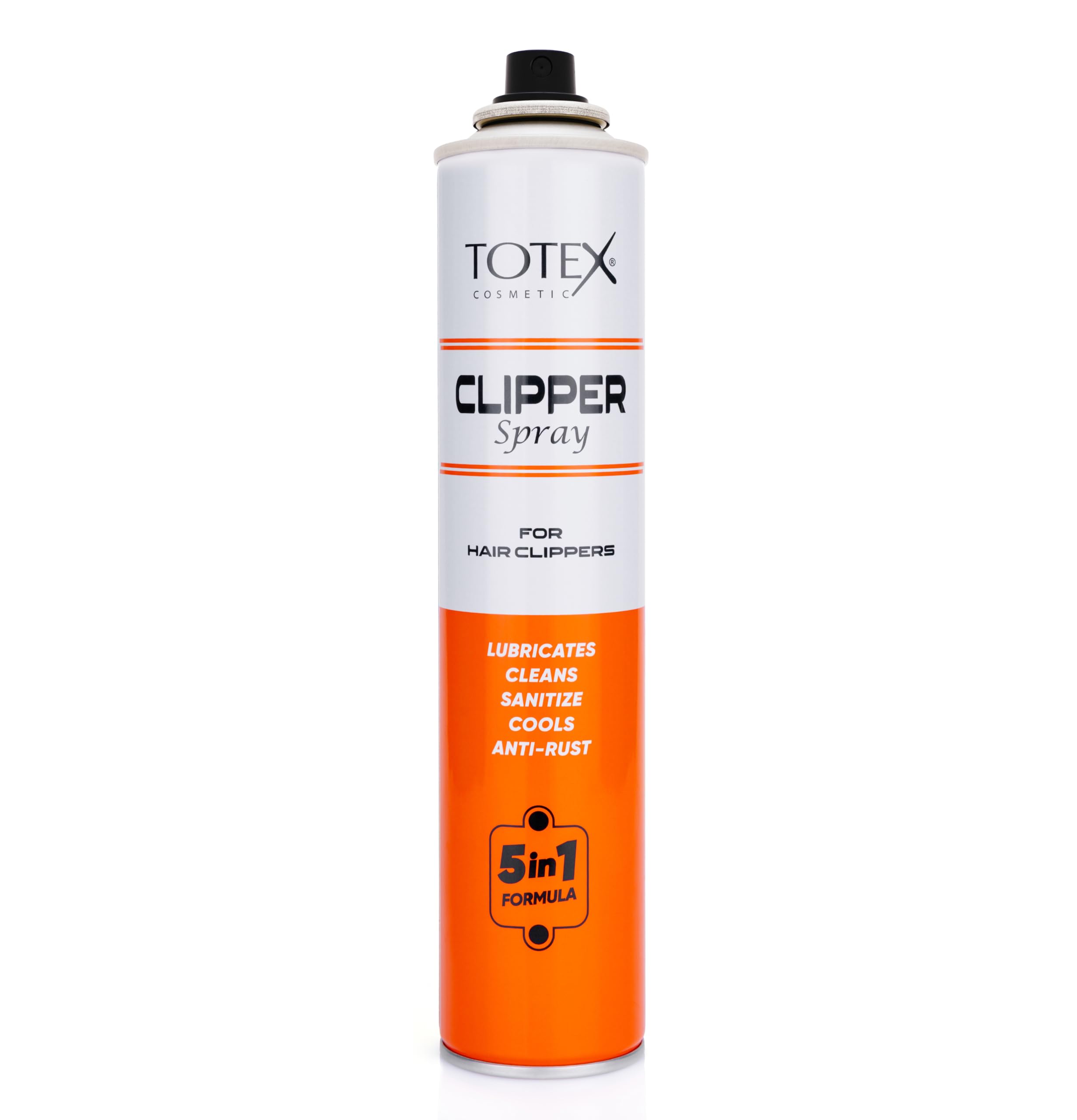 Totex Clipper Spray 400 ml – 5 w 1 Lubricates, Cleans, Disinfects, Cools & Anti Rust | Disinfectant Spray do strzyżenia włosów, trymerów, golarek elektrycznych