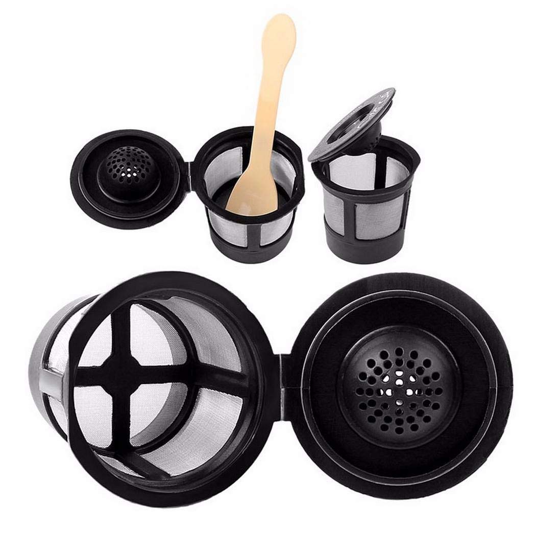 Reusable Refillable Single K-cup 3Pack for Keurig Brewers Compatiable, Stainless Steel Coffee Filter Replacement for Keurig Brewers 1.0 or 2.0