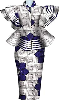 BAZINRICHE Women African Dresses Clothing Dashiki Bazin Riche Dress Women Skirt Set Print Ankara