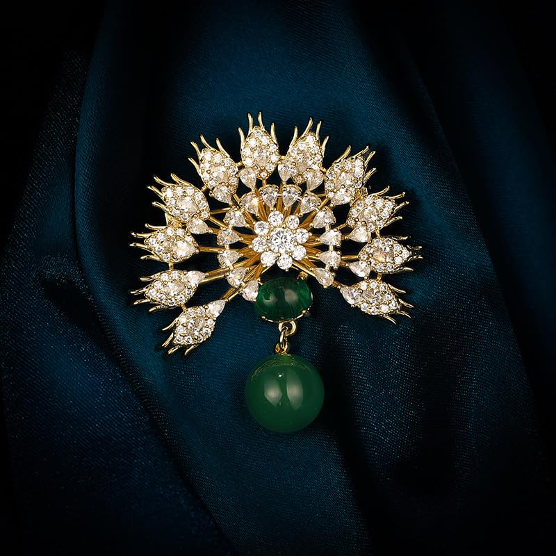Spilla da donna per anniversario, regalo per moglie, spilla con perle naturali selezionate a mano di qualità AAA e moissanite color D, regalo per mamma, fidanzata, lei, NO11147, metallo, perla