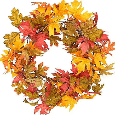 Floribus 20" Autumn Maple Wreath Cover