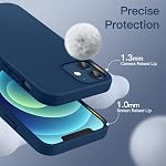 JETech Silicone Case for iPhone 12/12 Pro 6.1-Inch, Silky-Soft Touch Full-Body Protective Phone Case, Shockproof Cover with Microfiber Lining (Cobalt Blue)