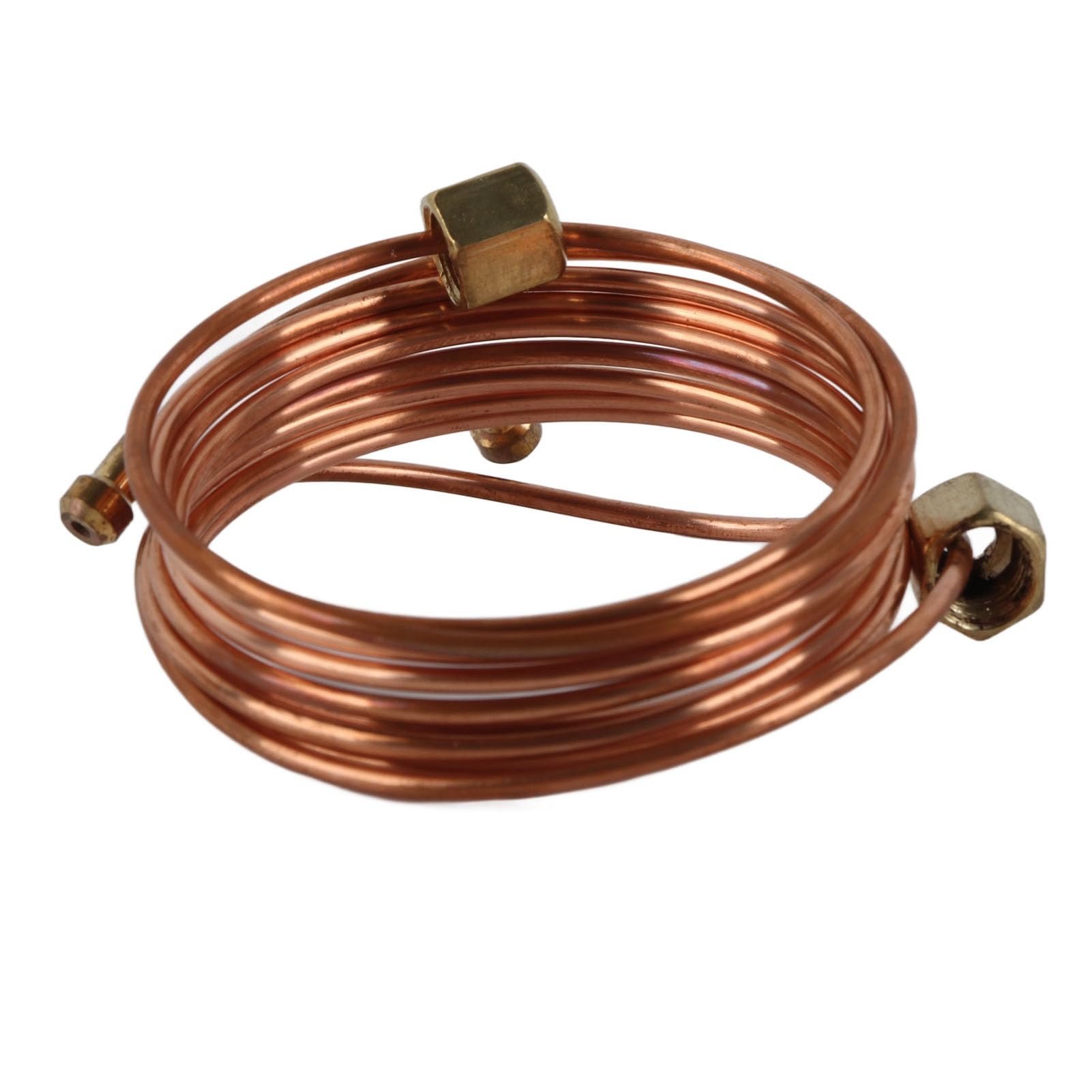 Cryfokt Kit de Jauge de Pression D'huile Mécanique en Cuivre, Tube de 72 Pouces avec Raccord, Kit D'installation de Tube en Cuivre, Kit de Tuyau de Jauge de Suralimentation avec Raccord