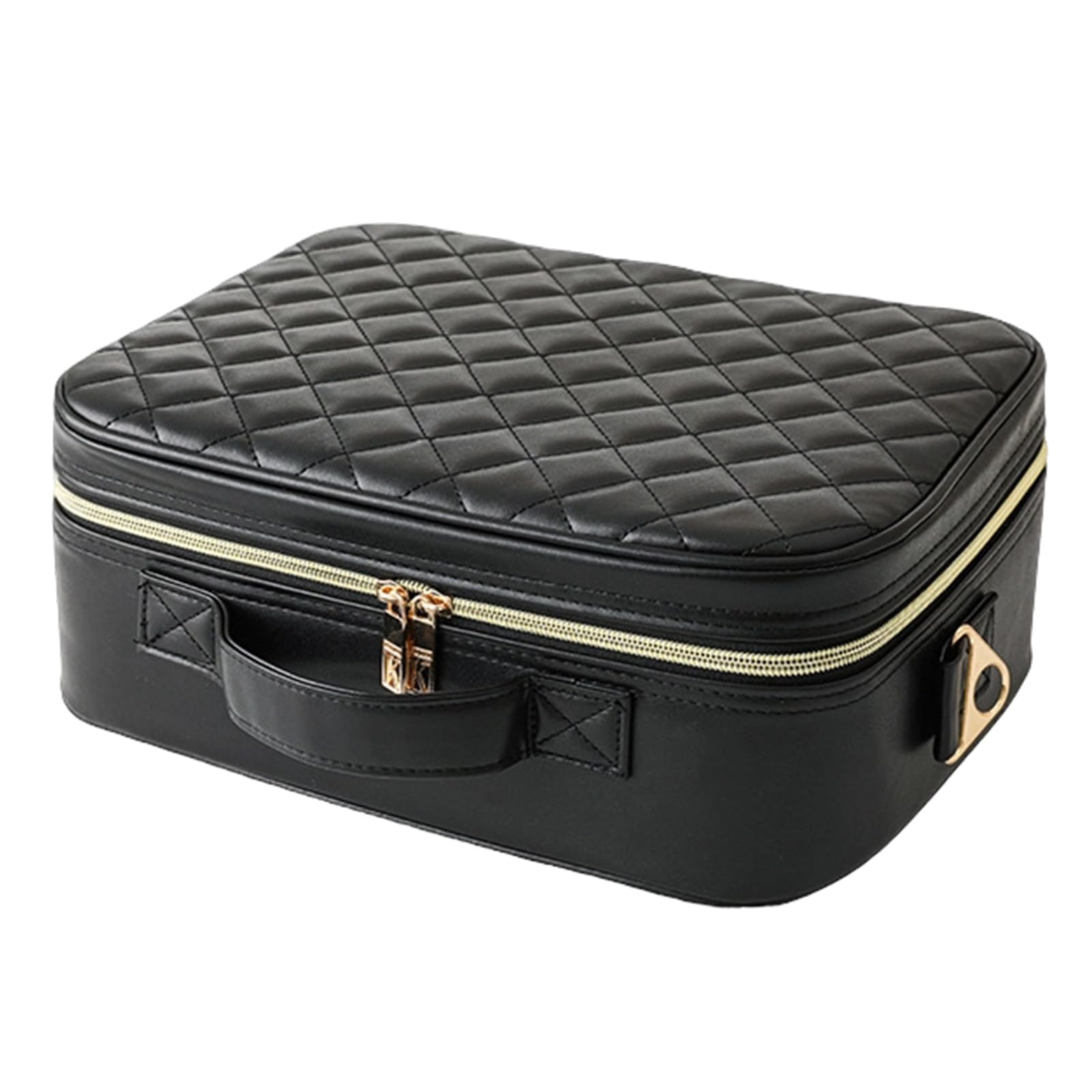 Reisefreundlicher Kosmetikkoffer aus Eva mit Abnehmbarer, Black