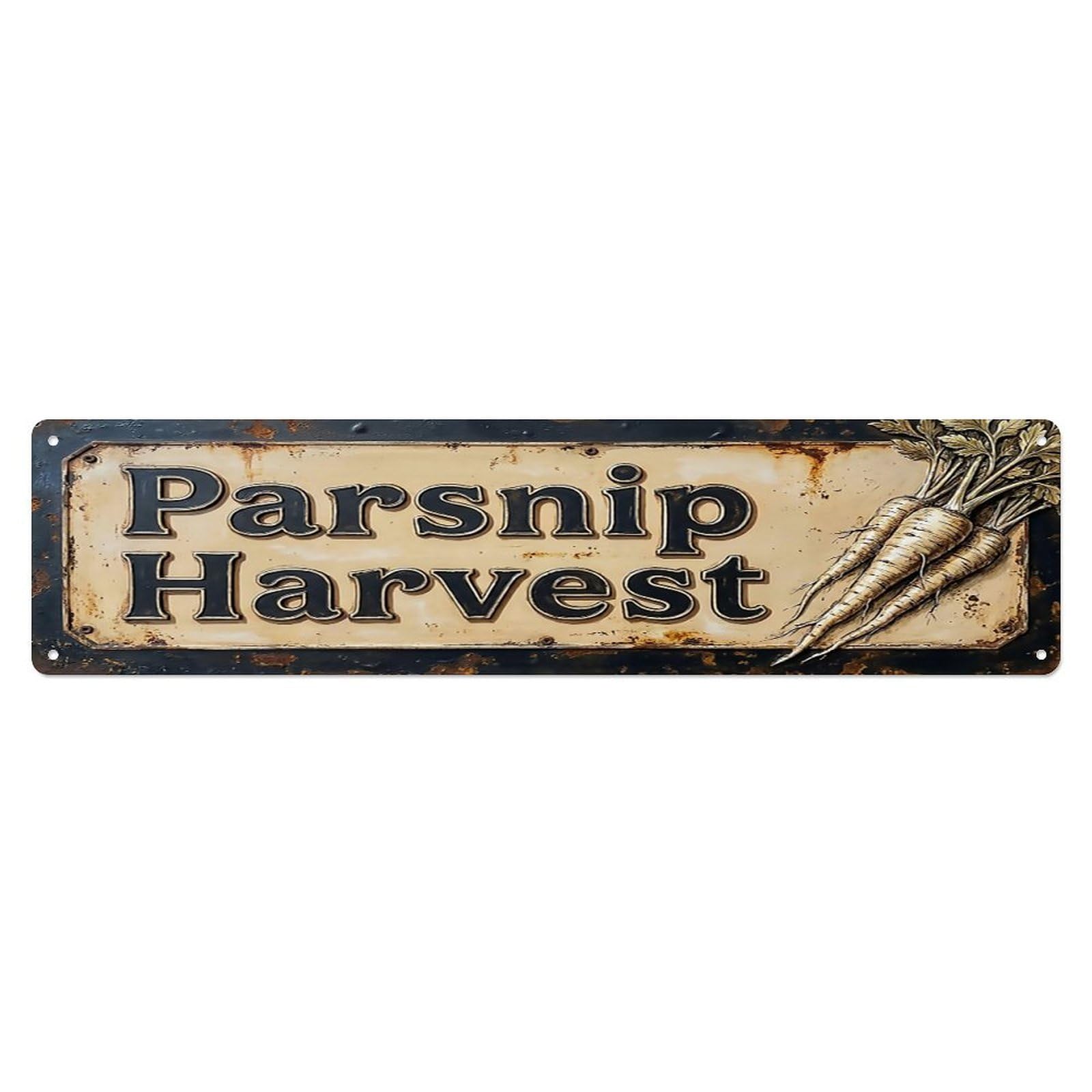 Vintage Parsnip Harvest Sweet Farmhouse Metal Tin Sign