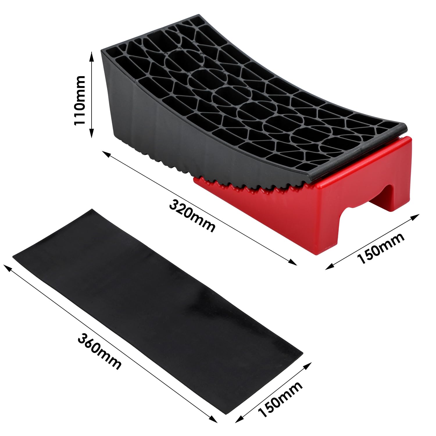 KATSU Tools Paquete de 2 niveladores para caravanas, rampas niveladoras para caravanas, Bloques de 13,5 toneladas de Capacidad, Resistentes para autocaravanas, Furgonetas y remolques