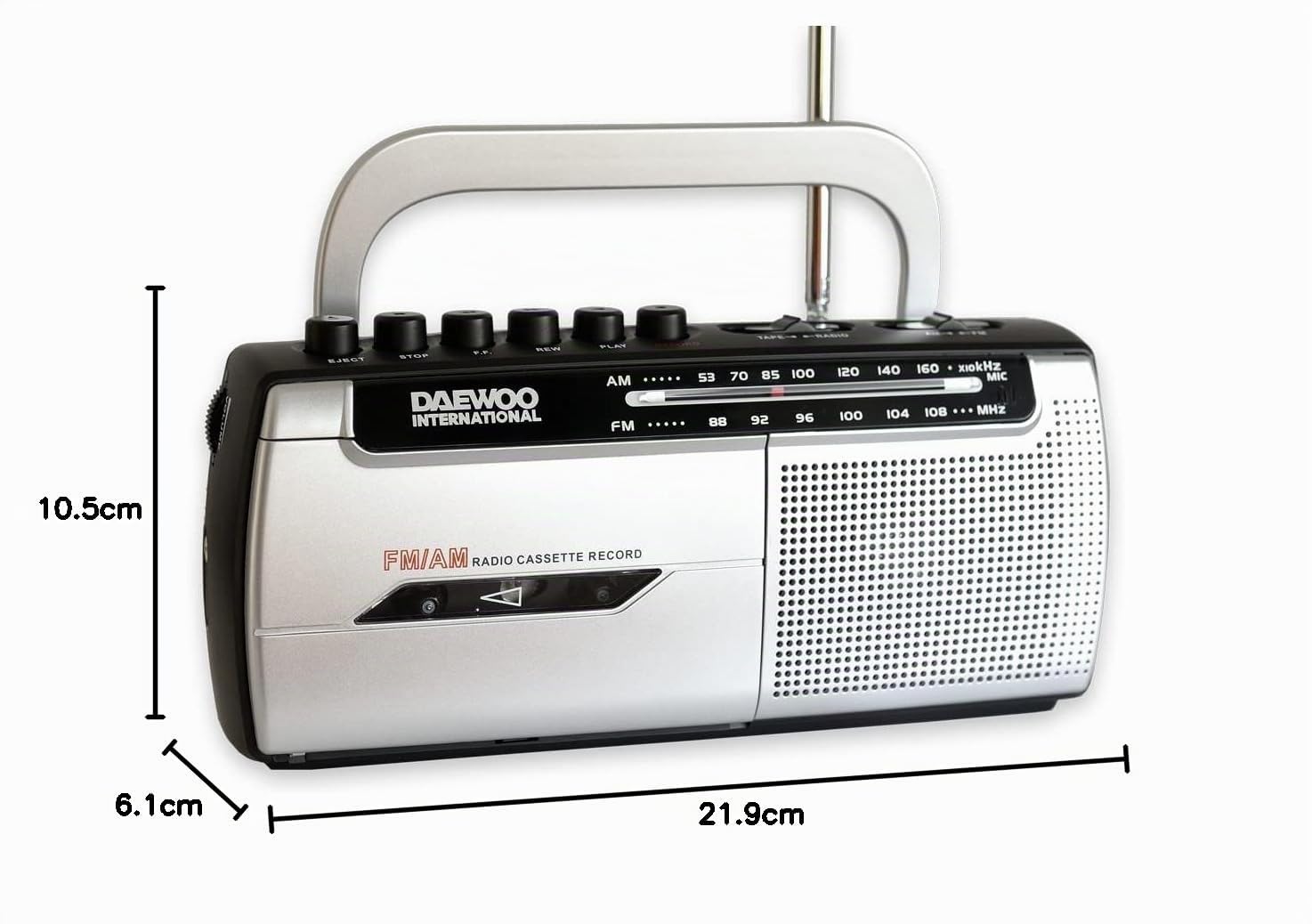 Radio Cassette Daewoo DRP-107 Plateado