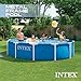 INTEX Metal Frame 12 ft x 30 in Above Ground Pool Set, Round Swimming Pool with Steel Frame