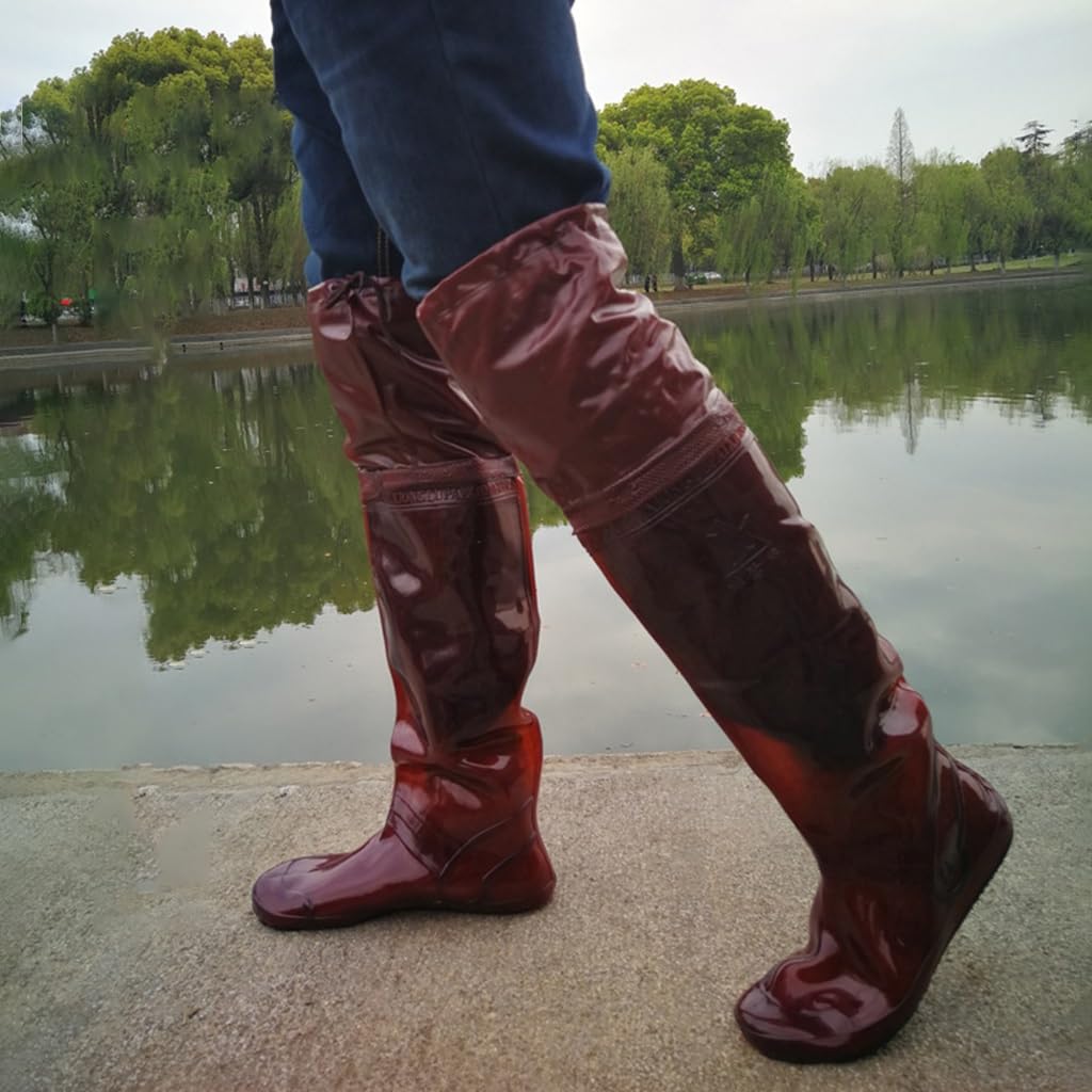 Wodery wędkarskie biodrowe męskie i damskie, wodoodporne odporne na zużycie buty do brodzenia z PVC