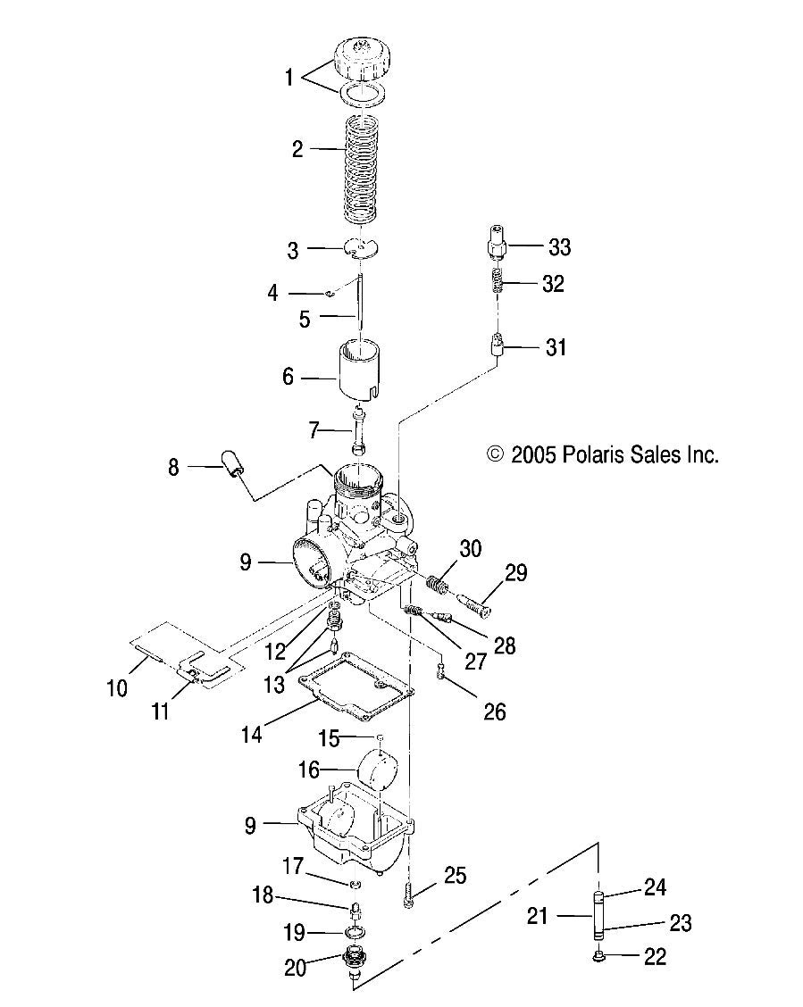 Polaris Numéro de pièce d'origine 3130469 – AIGUILLE JET, O-6, 169 pour VTT/moto/motoneige ou motomarine