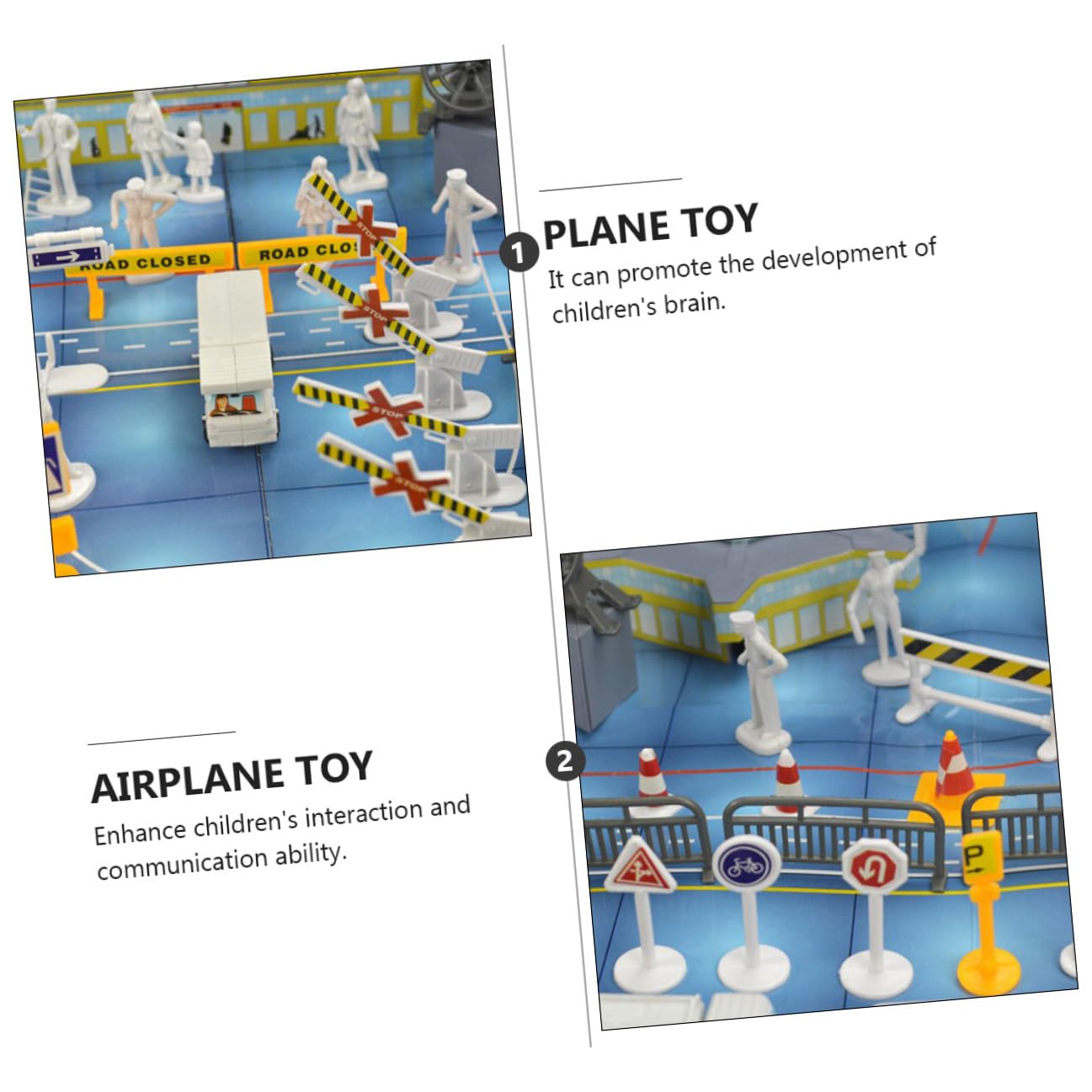 SOIMISS Avión de Juguete Modelo Estático PVC 1 Juego para Niños