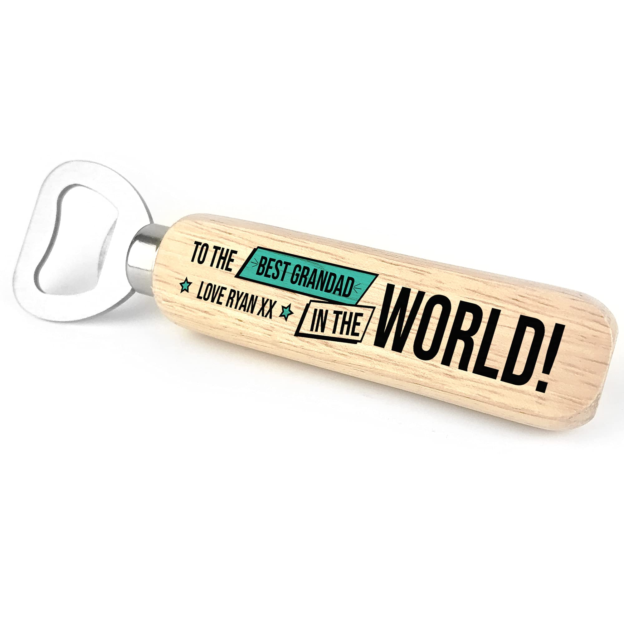 Red Ocean Personalised Gift for Grandad Bottle Opener Gift Personalised Fathers Day Birthday Gifts for Grandad