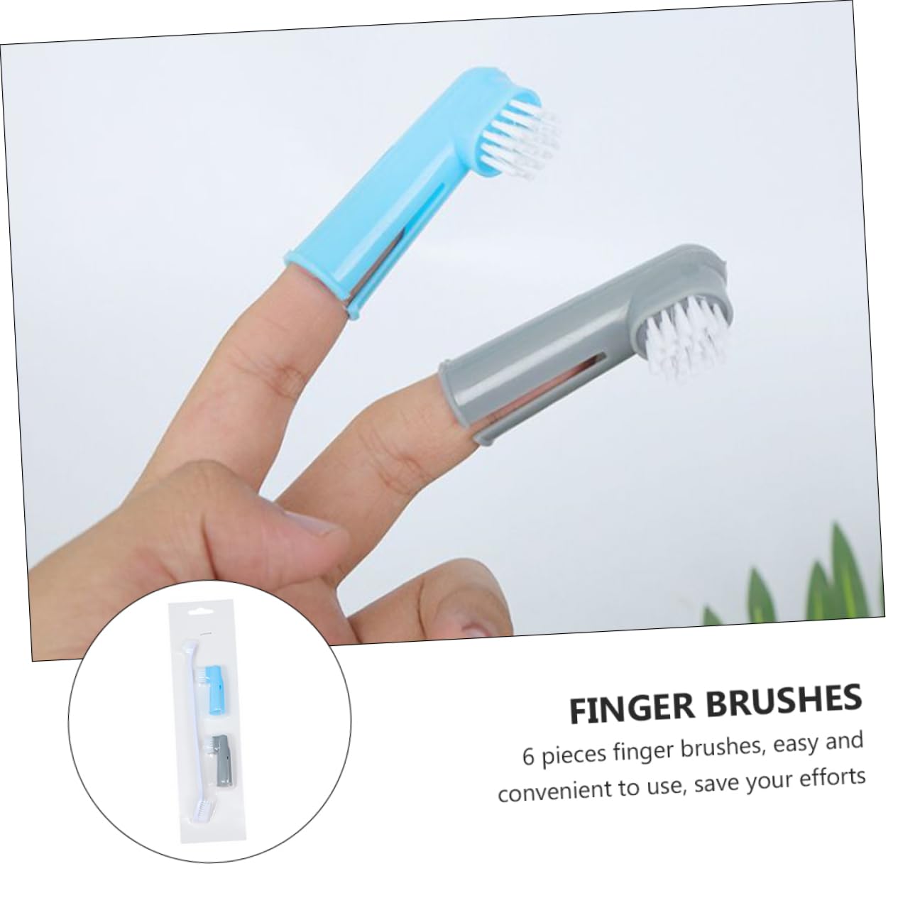 BESPORTBLE 3Pcs Cat Dog Toothbrushes and Finger Tooth Brushes for Cleaning for Cats and Dogs Randomly Packed