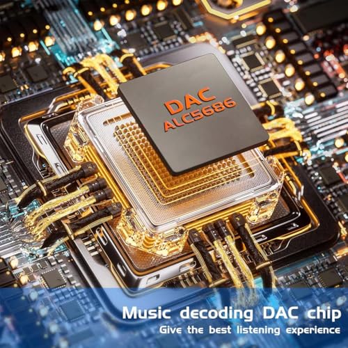 Image of Roseselsa RZ200M ALC5686 Portable DAC Dongle Audio Adapter Connecter, Type-C to 3.5mm Audio Converter DAC Compatible with iPhone 16 /15 Series, Galaxy S25 /S24 Ultra /S24 & Other Type-C Devices