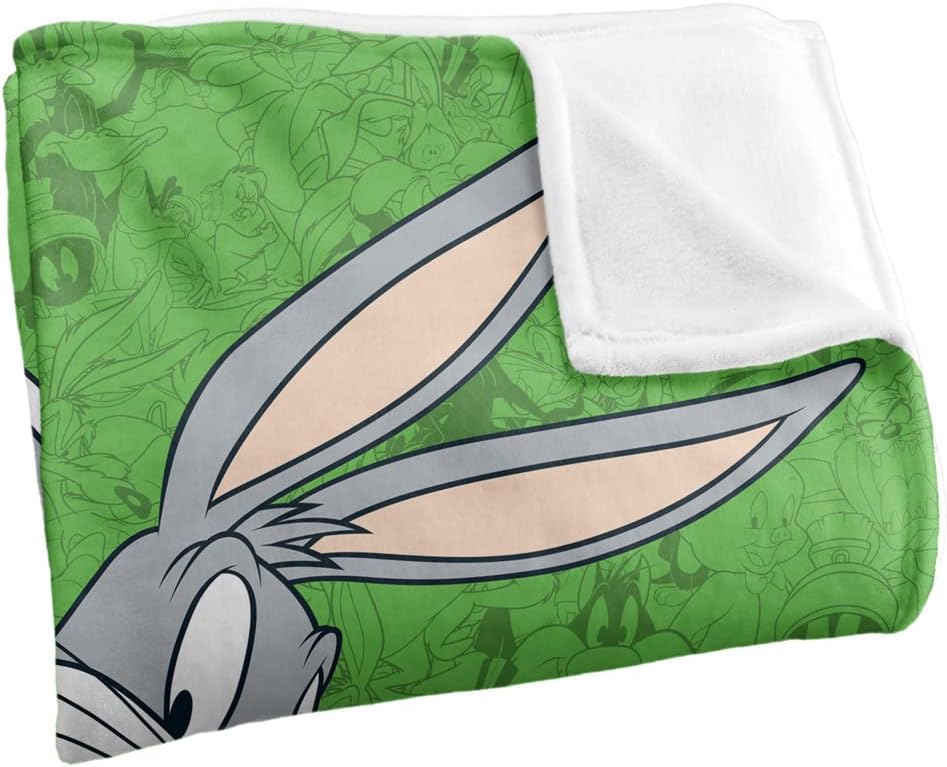 Looney Tunes Blanket, 36"x58", Bugs Bunny Character Silky Touch Super Soft Throw