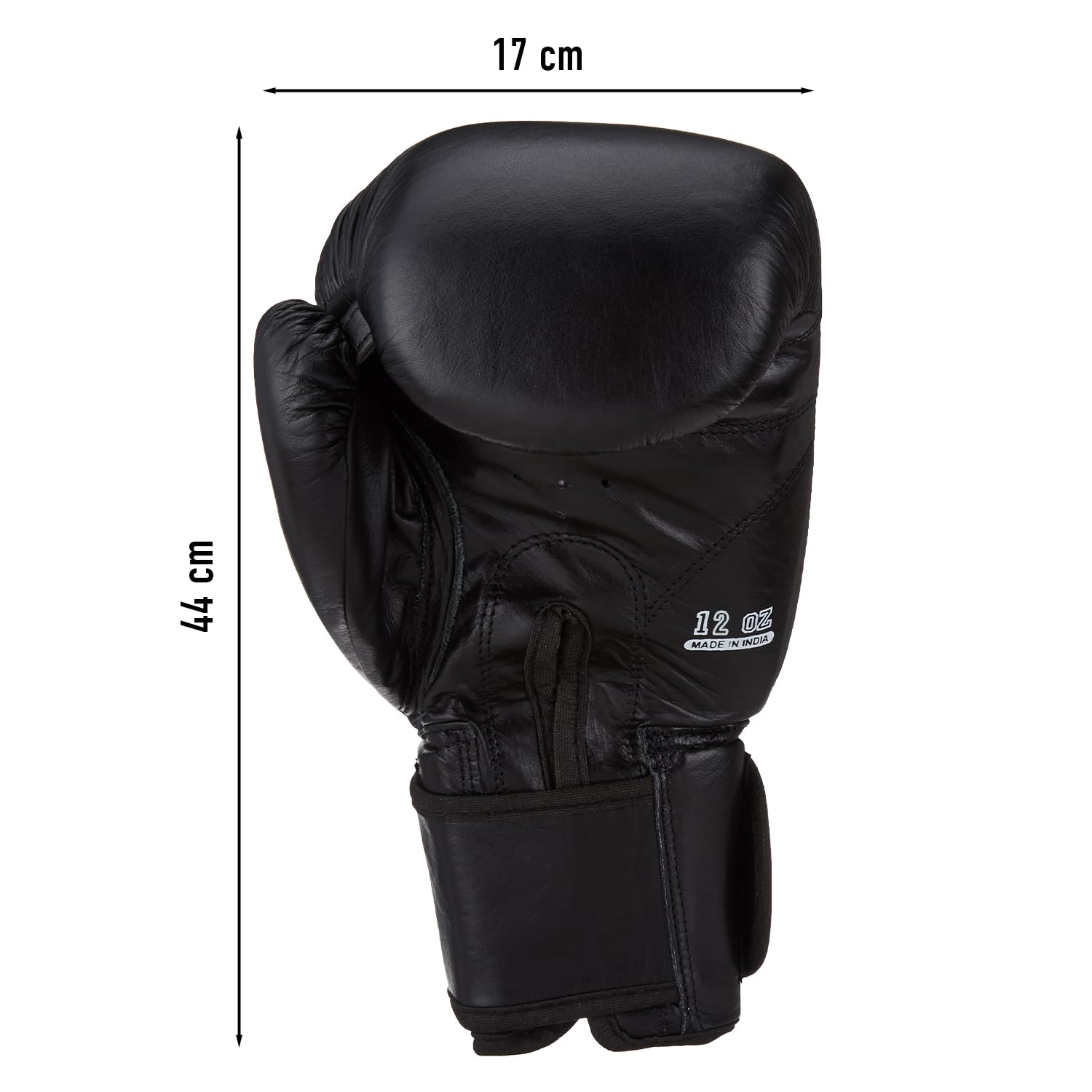Amazon Brand – Symactive Leather Boxing Gloves for Men & Women |12 Oz |Premium Training & Sparring Gloves | High-Density Padding | Black 4