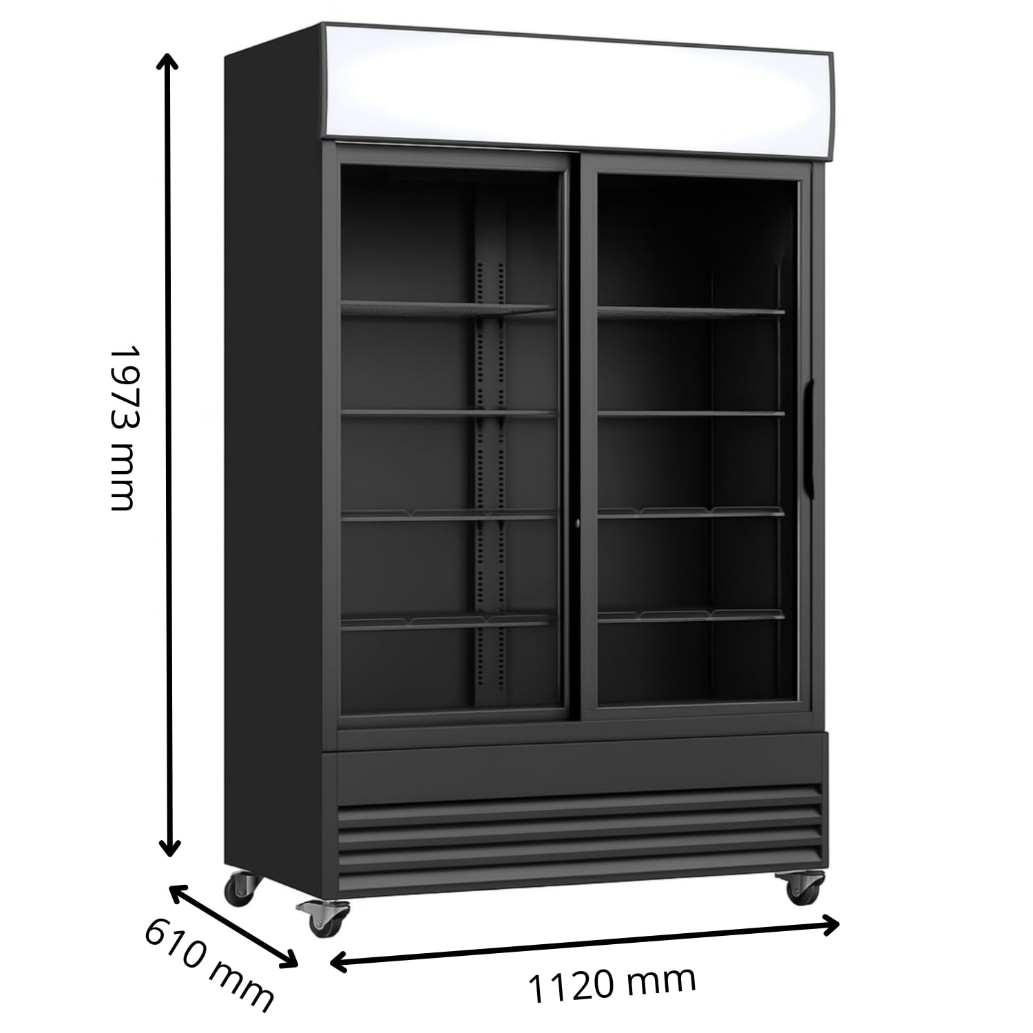 Générique Armoire à Boissons 2 Portes Coulissantes 730L - LED - +1/+10°C - Double Vitrage - Canopy