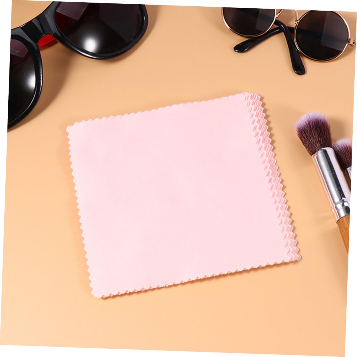 minkissy Schmuck Reinigungstuch Schauspiel Bildschirm Sauber Staubtücher Zum Reinigen Fussel Für Brillenputztücher Linsenreinigungstuch Schmuckreiniger Superfeine Faser Rosa