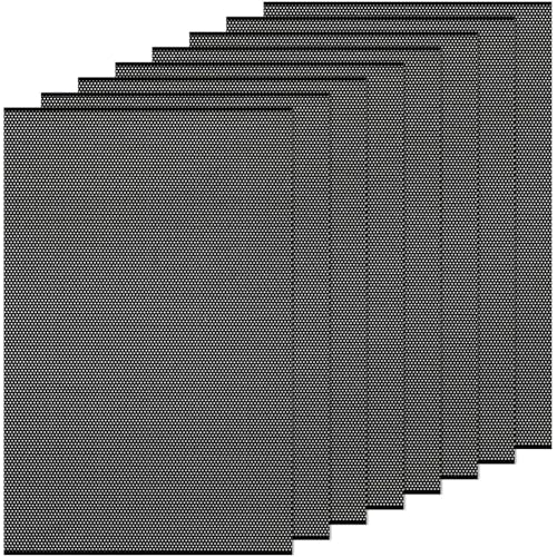 UPINS 8Pcs Black Mesh Sheets Plastic Eyes Mesh Printable Fursuit Eyes Mesh for Mask Water-Repellent PVC Eye Mesh for Handicrafts Making Cosplay Mask DIY Craft Projects Supplies 11.8 x 7.87