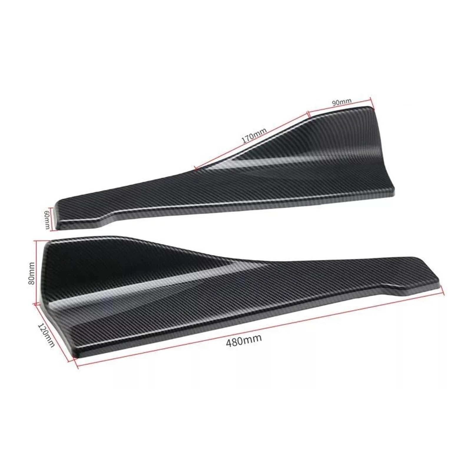 Shuogoufeng Store Osłona zderzaka, spoilera, osłona zderzaka, osłona boczna, uniwersalna, kompatybilna z Cupra, kompatybilna z Formentor Zestawy do stylizacji nadwozia(Glossy Black)