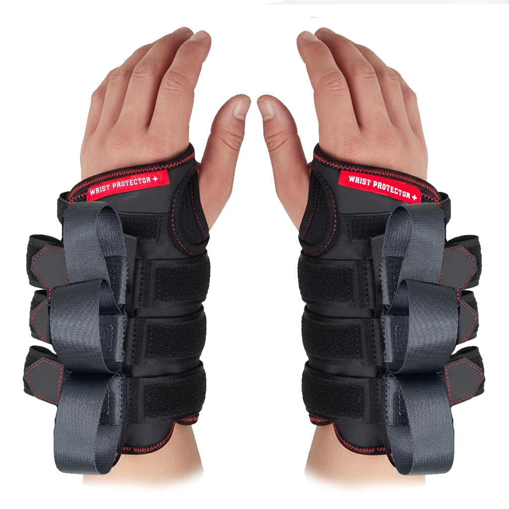 Right Left Hands Free Pain Management Weightlifting Wrist Support for Gym - Adjustable Straps Brace Non-Slip Grip for