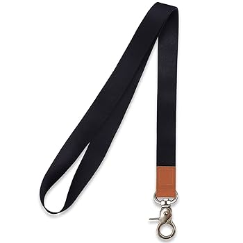 Amazon.com: HONZUEN Long Neck Lanyard Leather Keychains with