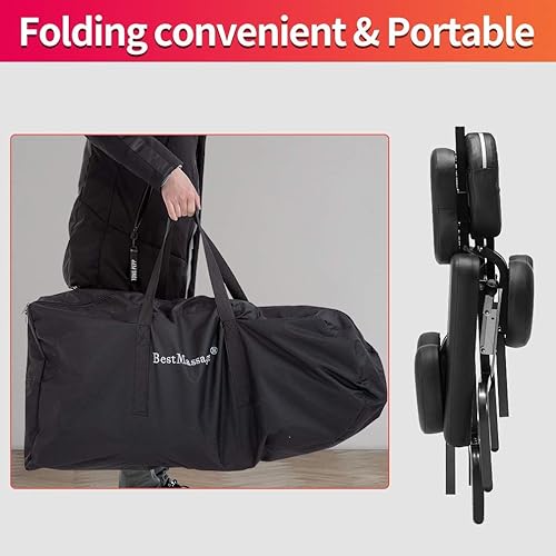 Miniatura 5 de Silla de masaje 5 colores, portable para comodidad 4 pulgadas, peso ligero de la espuma gruesa, bolso libre, Negro, 1