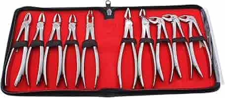 Amazon.co.jp: 歯科抜歯セット、10個の抜歯鉗子セット抜歯鉗子