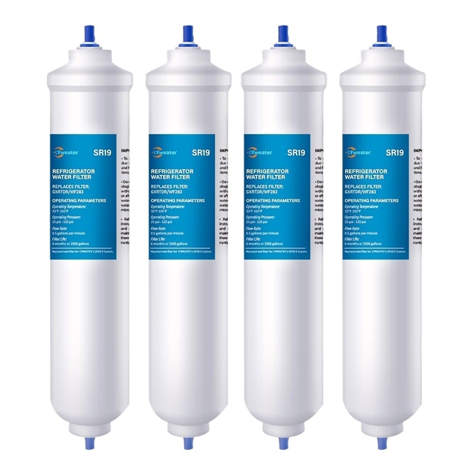 Reemplazo De Filtro De Agua For Refrigerador, Compatible con GE, GXRTQR, Samsung, HAFEX/EXP, DA29-10105J, Whirlpool, WHKF-IMTO(4pcs)