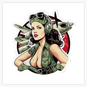 Idaho Pinup Girl Sticker - Vintage Travel Decal For Hot Rods, Cars & Trucks